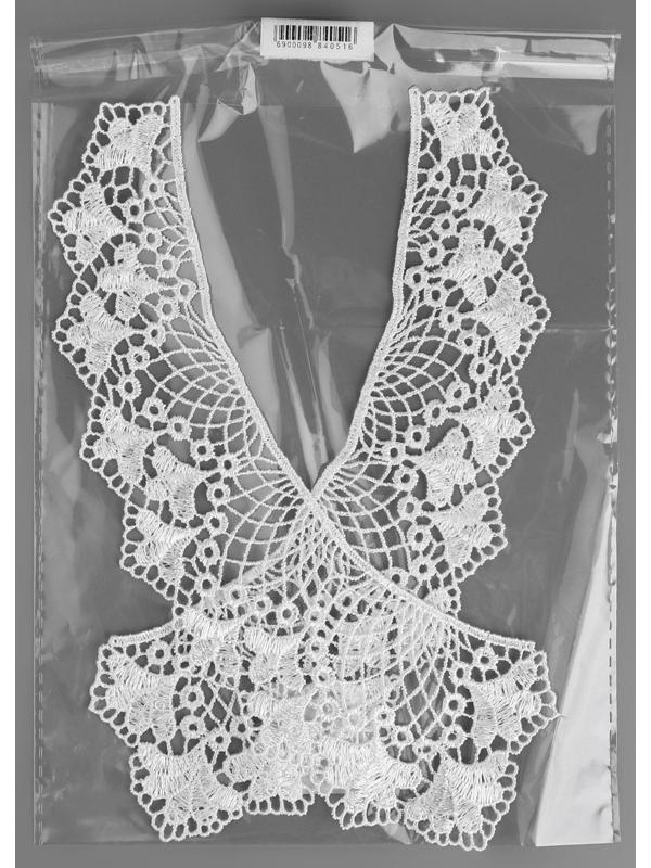 Воротник гипюровый, 21 × 6 см, цвет белый