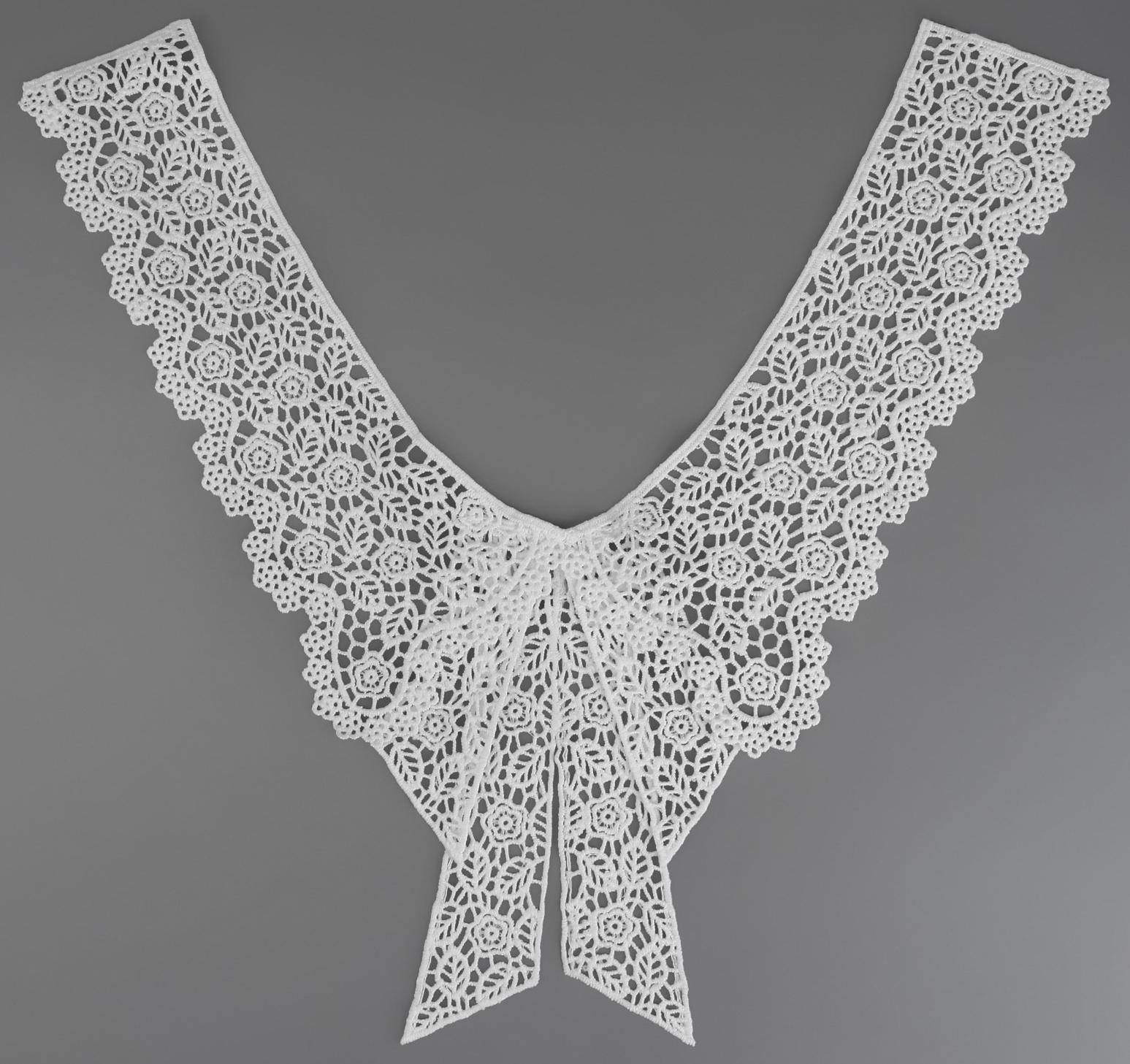 Воротник кружевной, 36 × 32 см, цвет белый