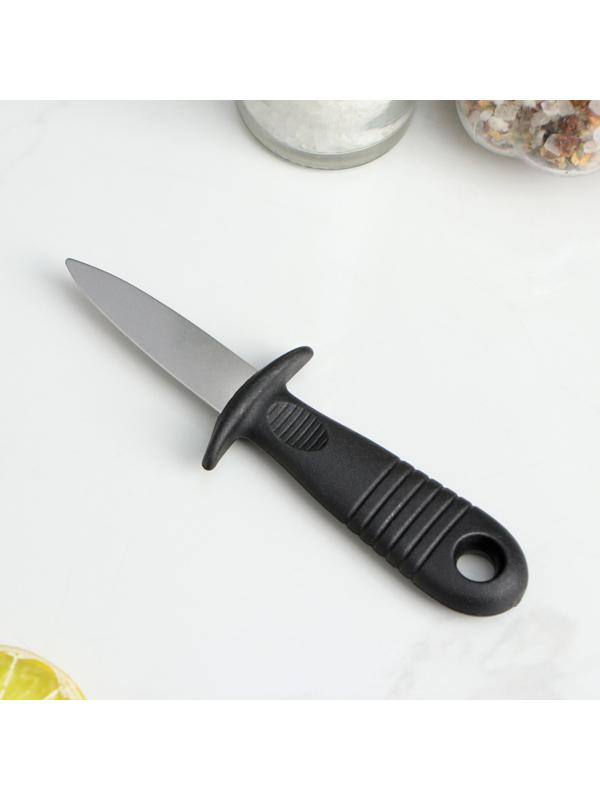 Нож для устриц Доляна, 14×4,4 см, длина лезвия 5,7см, цвет чёрный