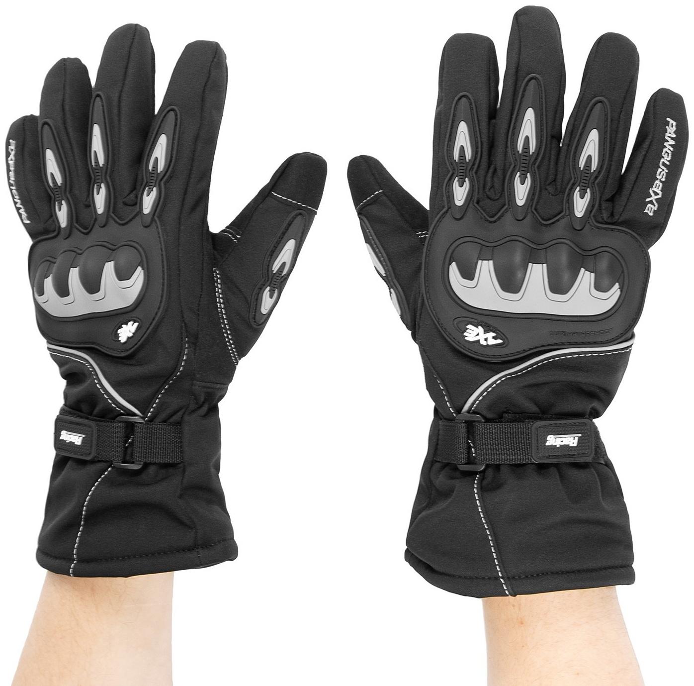 Перчатки мотоциклетные, зимние, размер L, серый