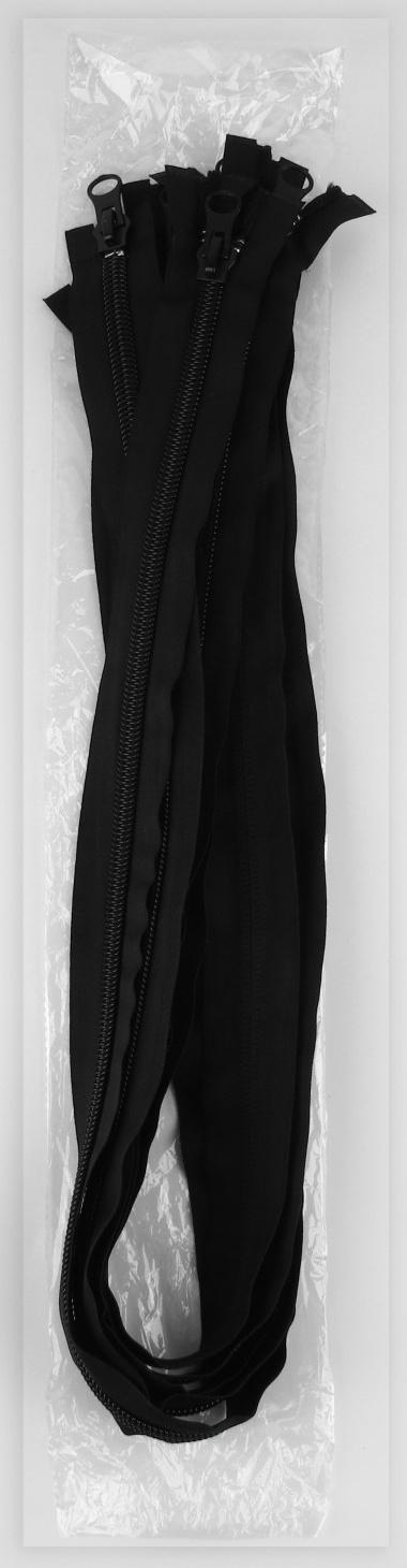 Молния разъёмная «Спираль», №10, 2 бегунка, замки автомат, 110 см, цвет чёрный