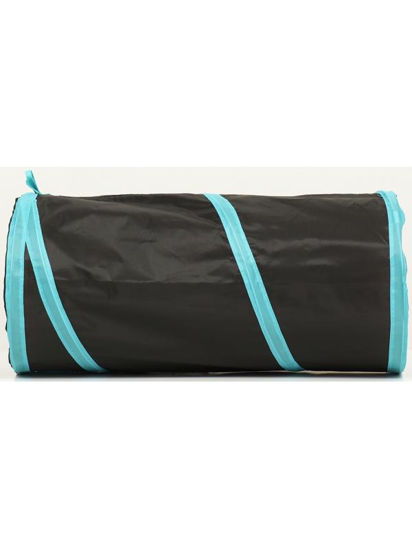 Туннель для кошек с игрушкой, 50 х 25 см, черный/голбой