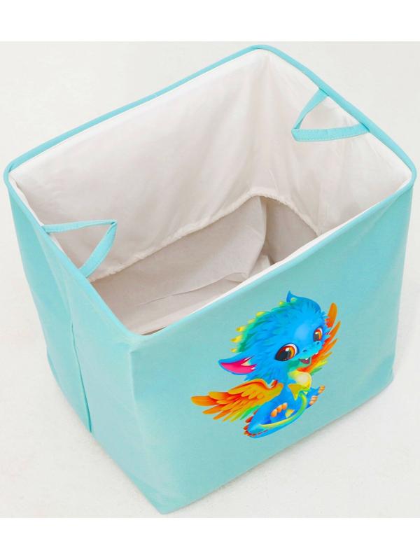 Корзинка для игрушек с затяжкой на веревке, 40 х 50 х 48 см, голубая