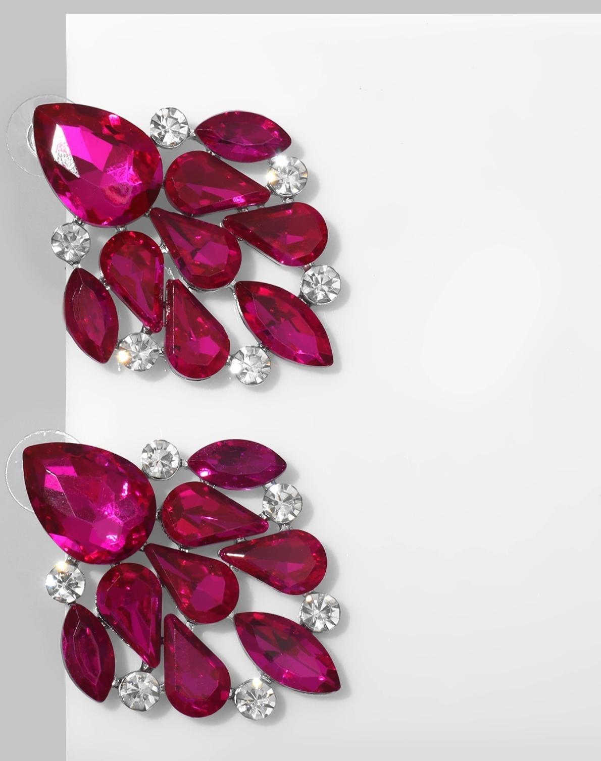 Серьги со стразами 