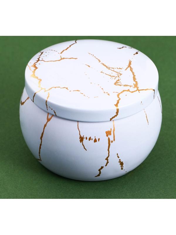 Новогодняя свеча в железной банке «Shine bright», аромат бабл гам, диам. 6 см