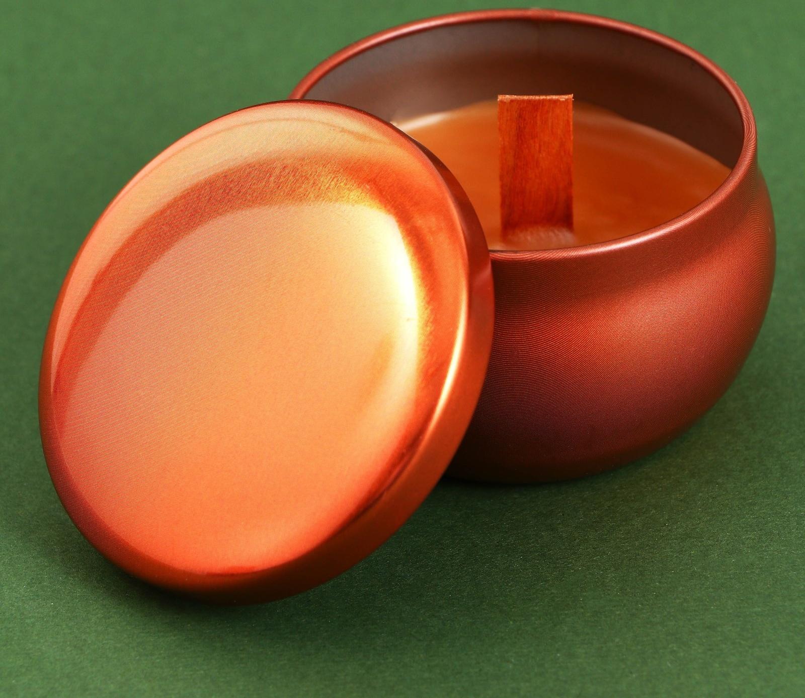 Свеча в железной банке из пчелиного воска «Арома рай», аромат кофе, диам. 6 см