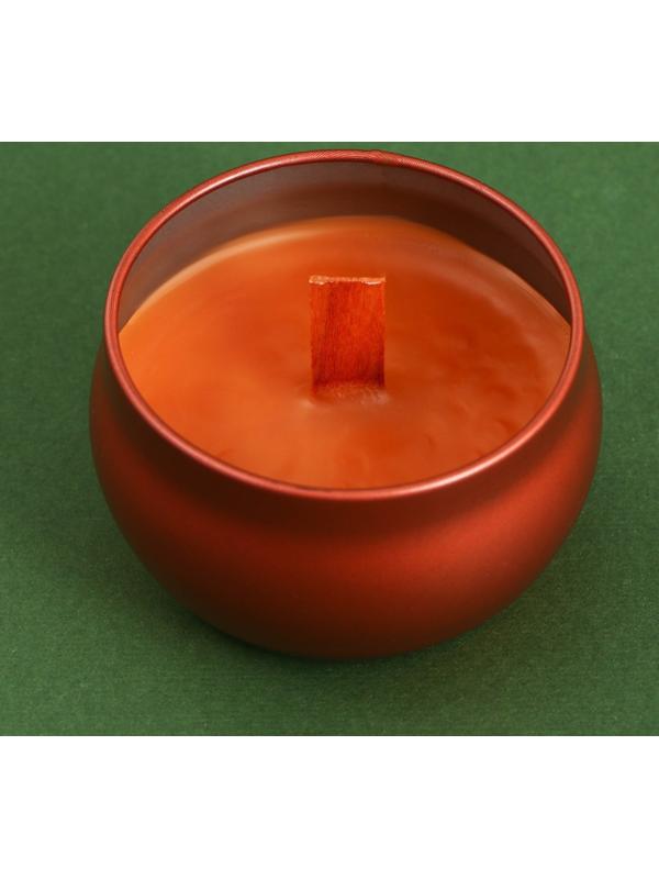 Свеча в железной банке из пчелиного воска «Арома рай», аромат кофе, диам. 6 см