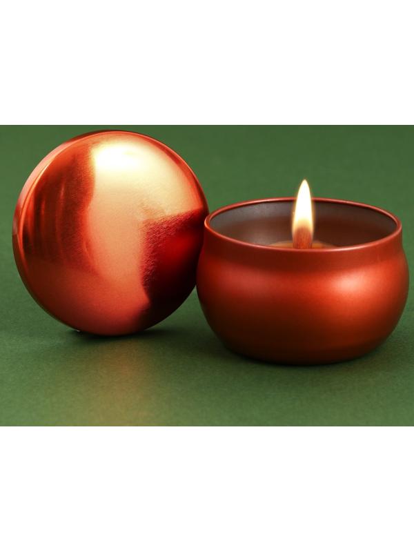 Свеча в железной банке из пчелиного воска «Арома рай», аромат кофе, диам. 6 см