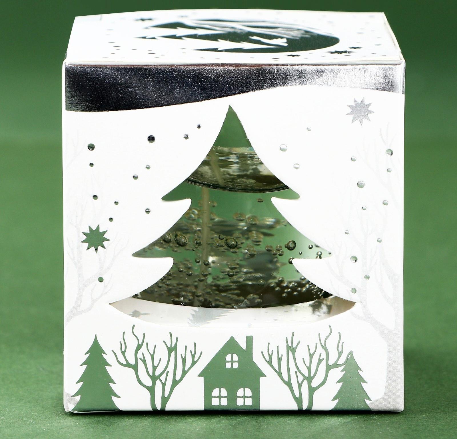 Свеча гелевая в стакане с декором внутри «Цветочнаяя» 5 х 5 х 6 см