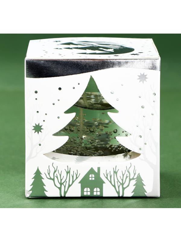 Свеча гелевая в стакане с декором внутри «Цветочнаяя» 5 х 5 х 6 см