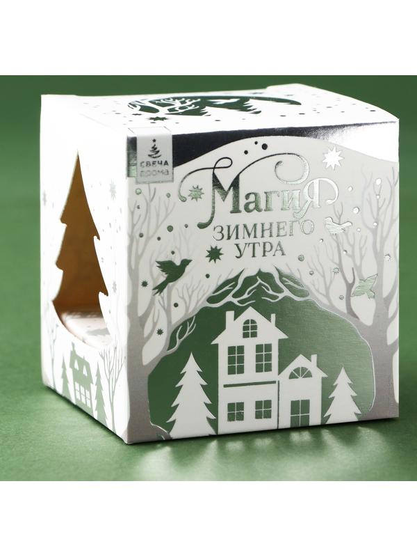 Свеча гелевая в стакане с декором внутри «Цветочнаяя» 5 х 5 х 6 см