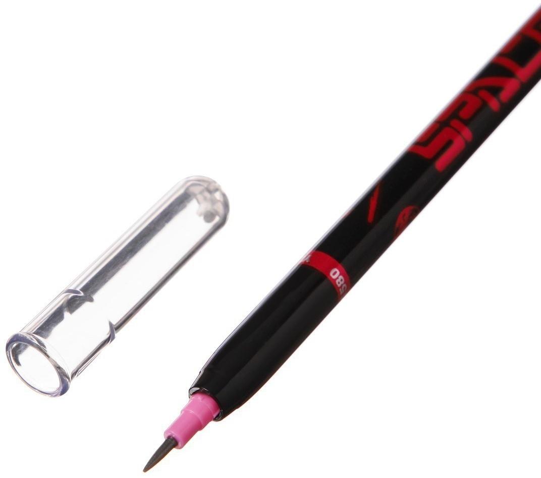 Набор карандашей секционных чернографитных, 4 штуки, Черный корпус