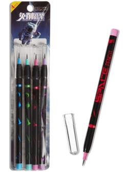 Набор карандашей секционных чернографитных, 4 штуки, Черный корпус