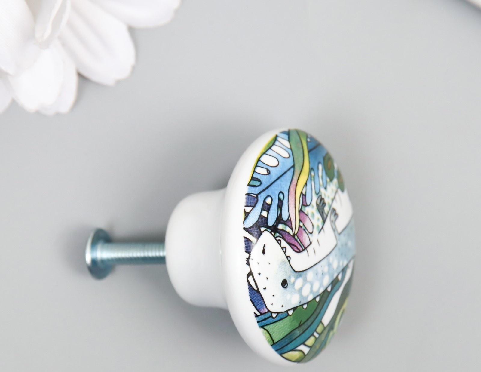 Ручка для шкатулки керамика, металл 