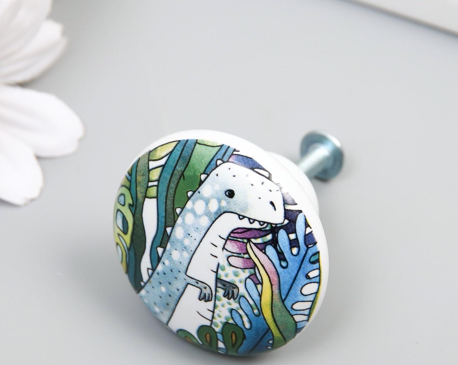 Ручка для шкатулки керамика, металл 