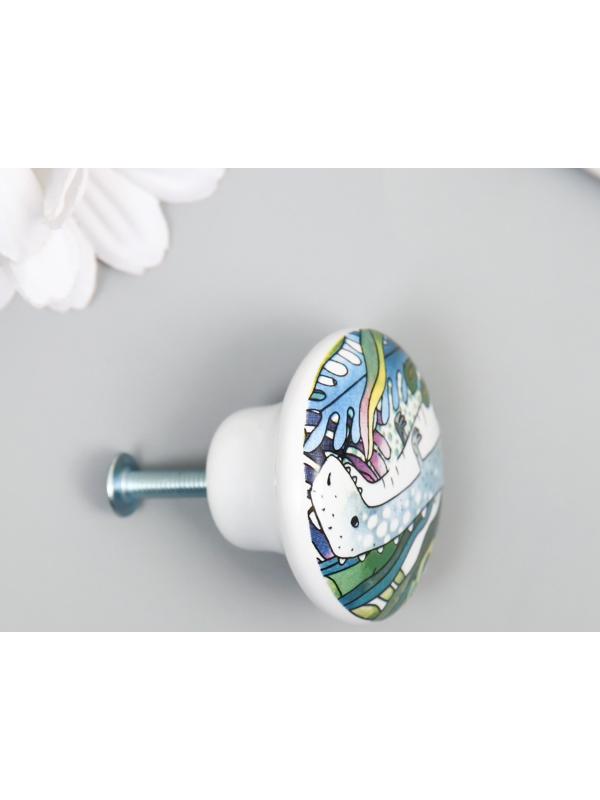 Ручка для шкатулки керамика, металл 