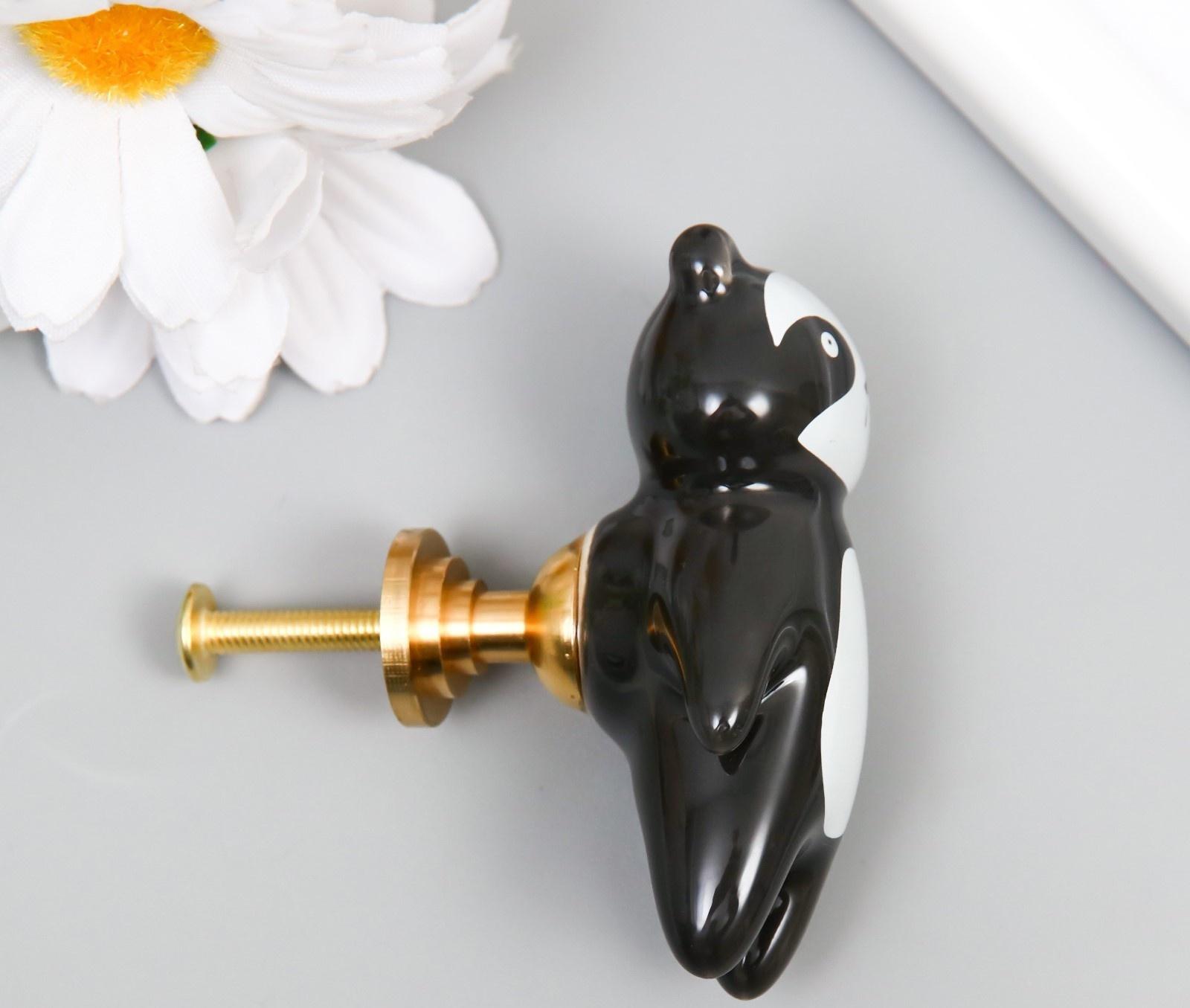 Ручка для шкатулки керамика, металл 