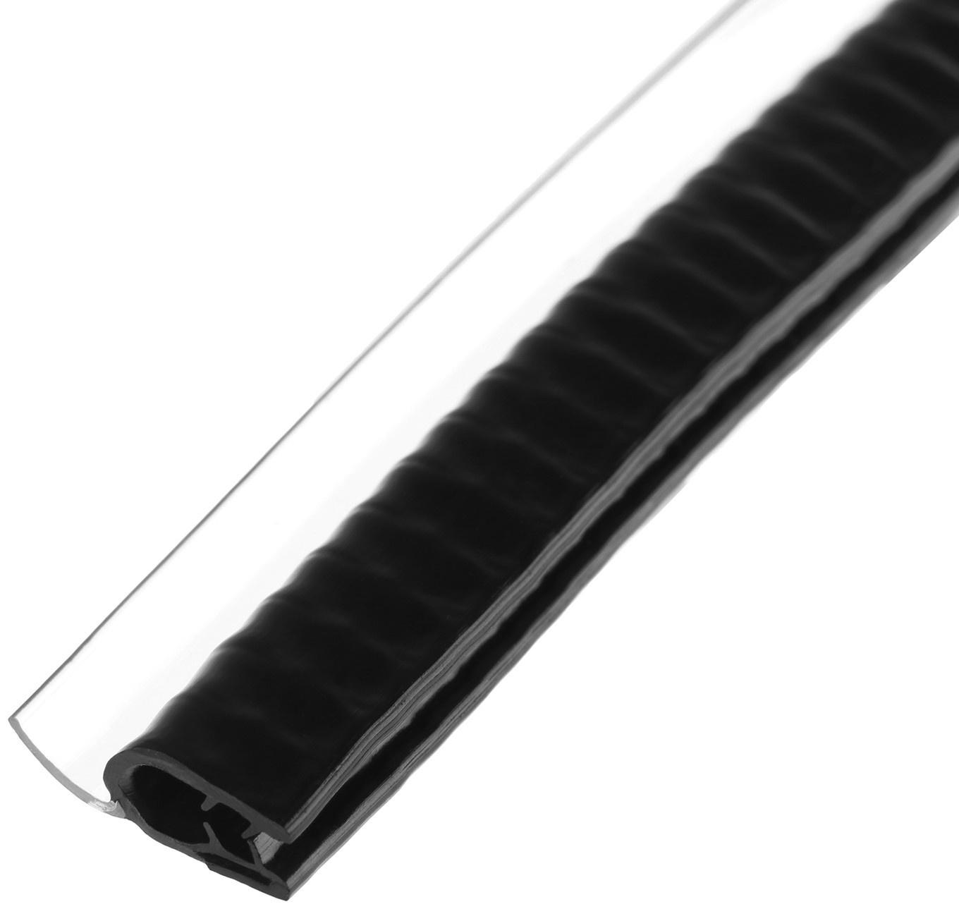 Защитная накладка на контур двери, металлический сердечник, 5 м, черный
