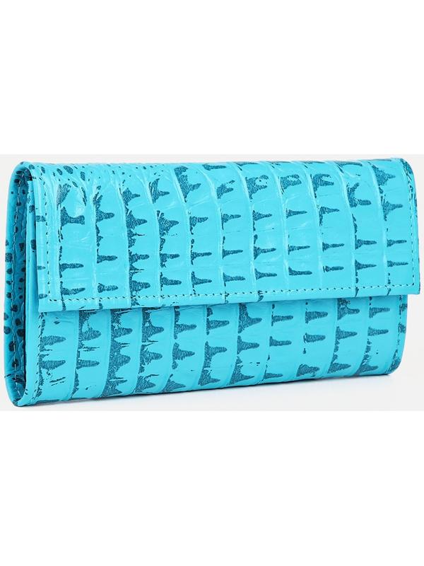 Кошелёк на кнопке, цвет бирюзовый