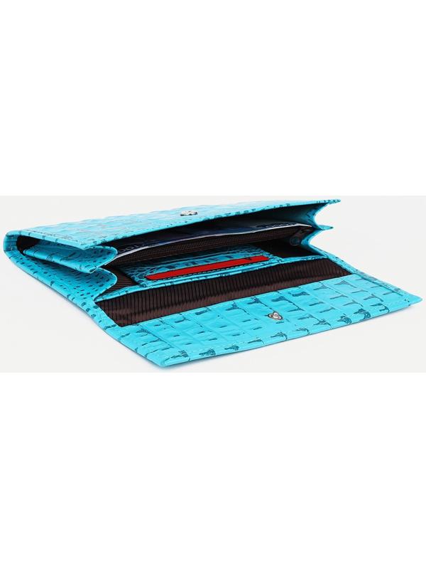 Кошелёк на кнопке, цвет бирюзовый