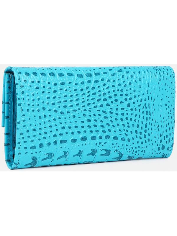 Кошелёк на кнопке, цвет бирюзовый