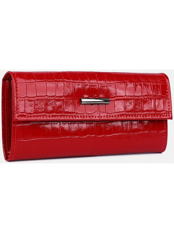 Кошелёк на кнопке, цвет красный