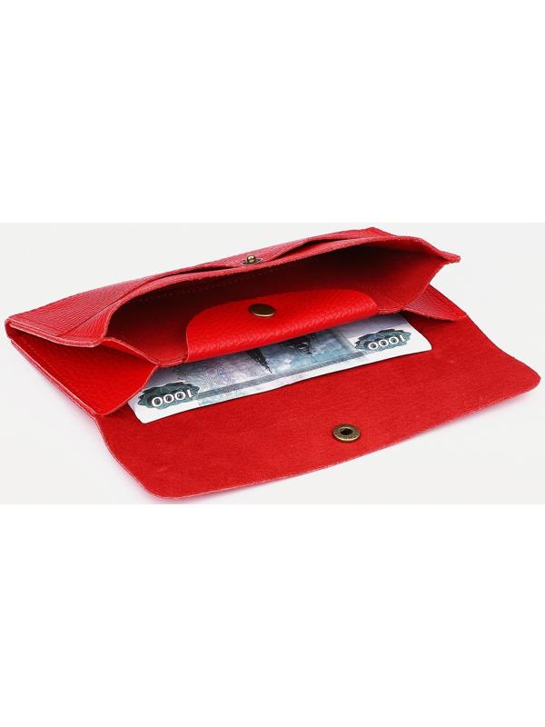 Кошелёк на кнопке, цвет красный