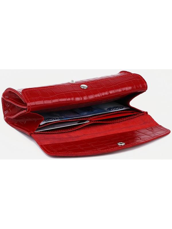 Кошелёк на кнопке, цвет красный