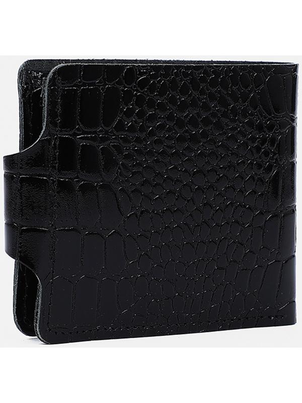 Кошелёк на кнопке, цвет чёрный