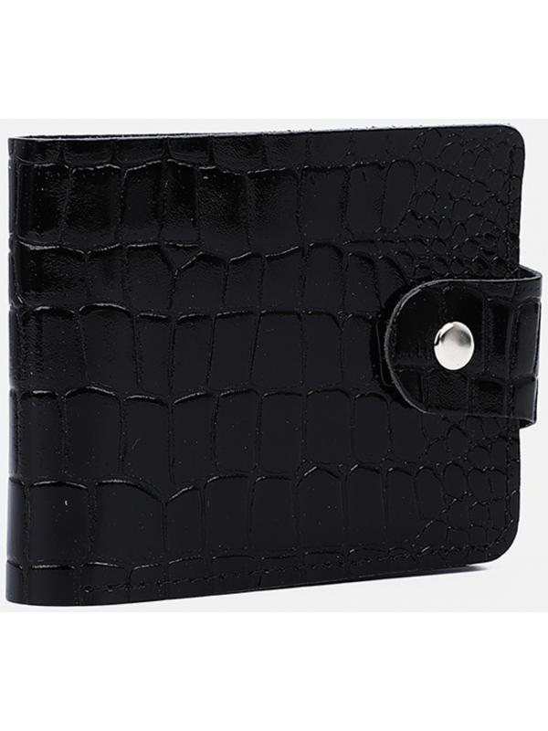 Кошелёк на кнопке, цвет чёрный