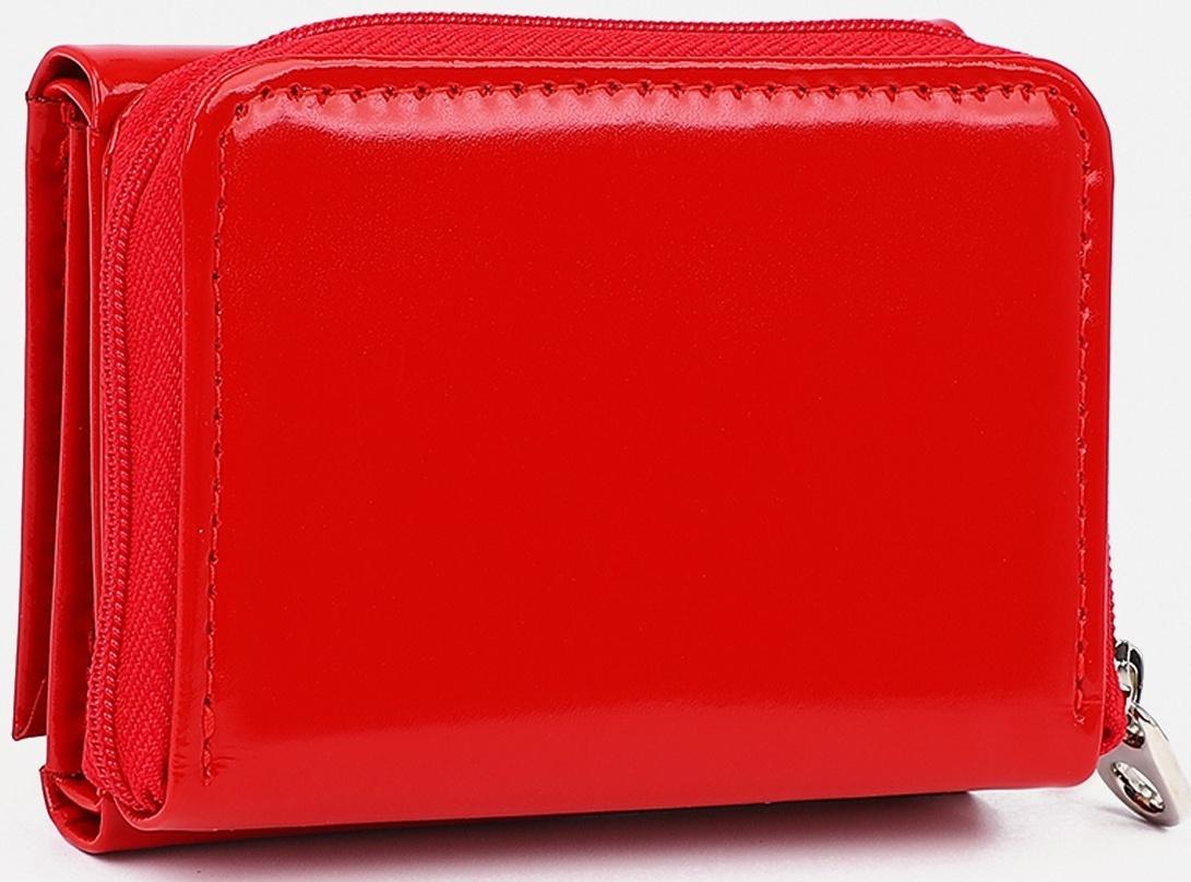 Кошелёк на молнии, цвет красный