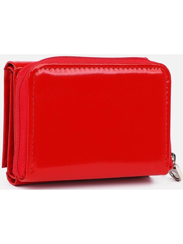 Кошелёк на молнии, цвет красный