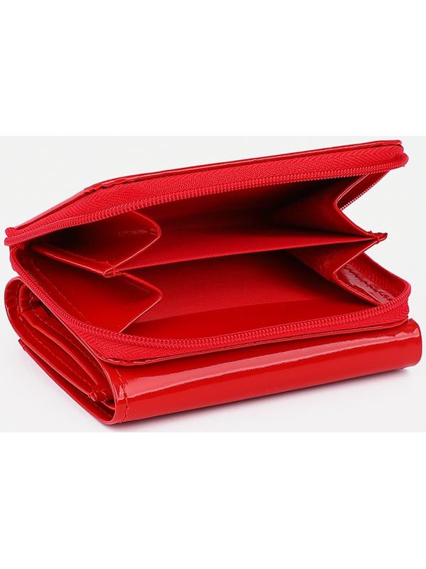 Кошелёк на молнии, цвет красный
