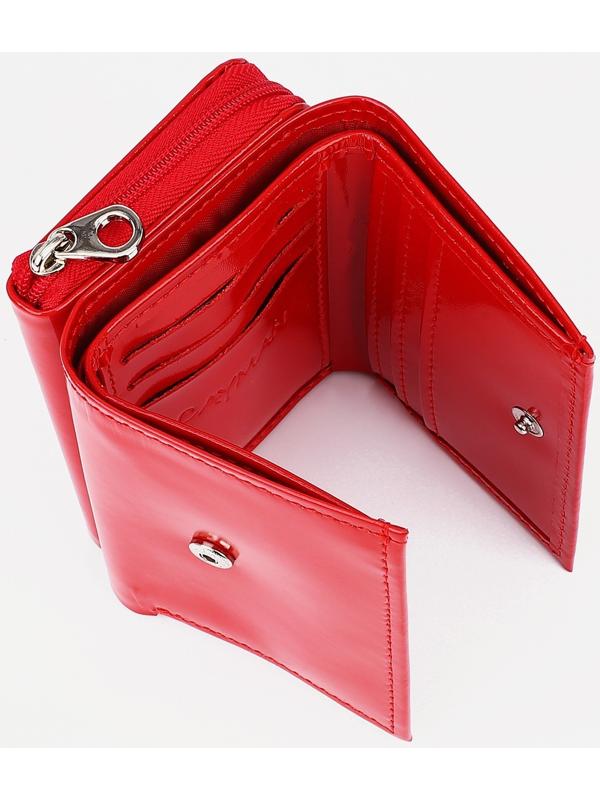Кошелёк на молнии, цвет красный