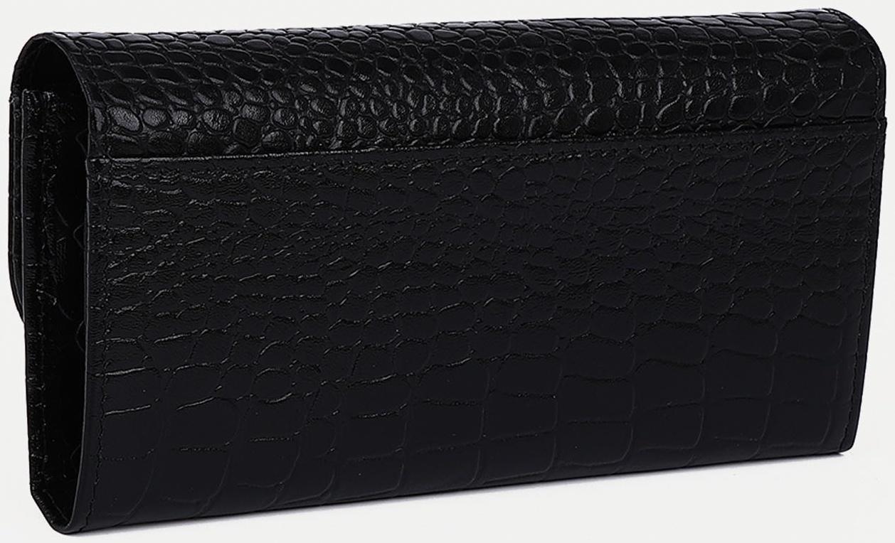 Кошелёк на кнопке, цвет чёрный