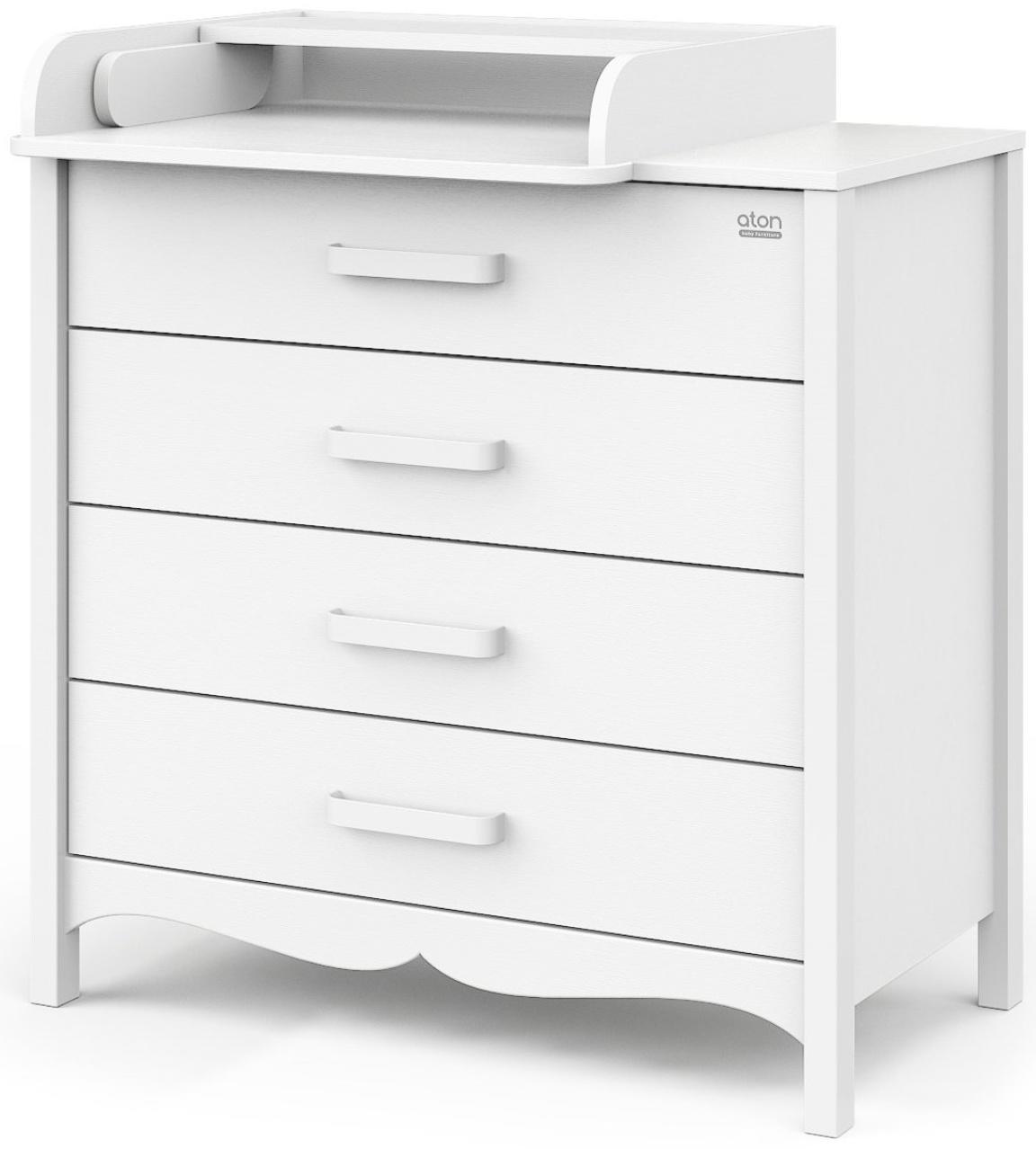 Комод детский с пеленальным столиком Felix, 4 выдвижных ящика, шариковые направляющие, цвет белый