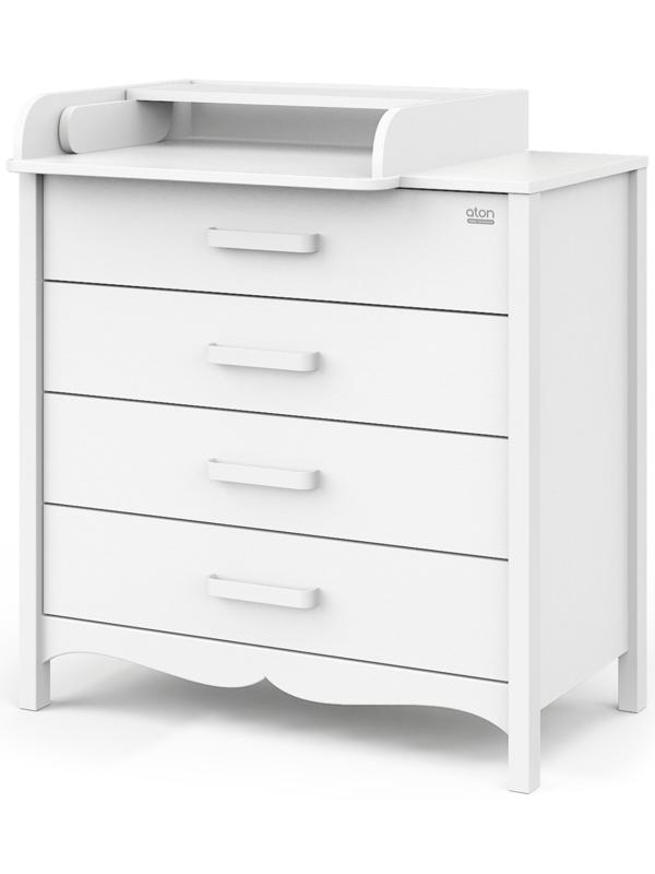 Комод детский с пеленальным столиком Felix, 4 выдвижных ящика, шариковые направляющие, цвет белый