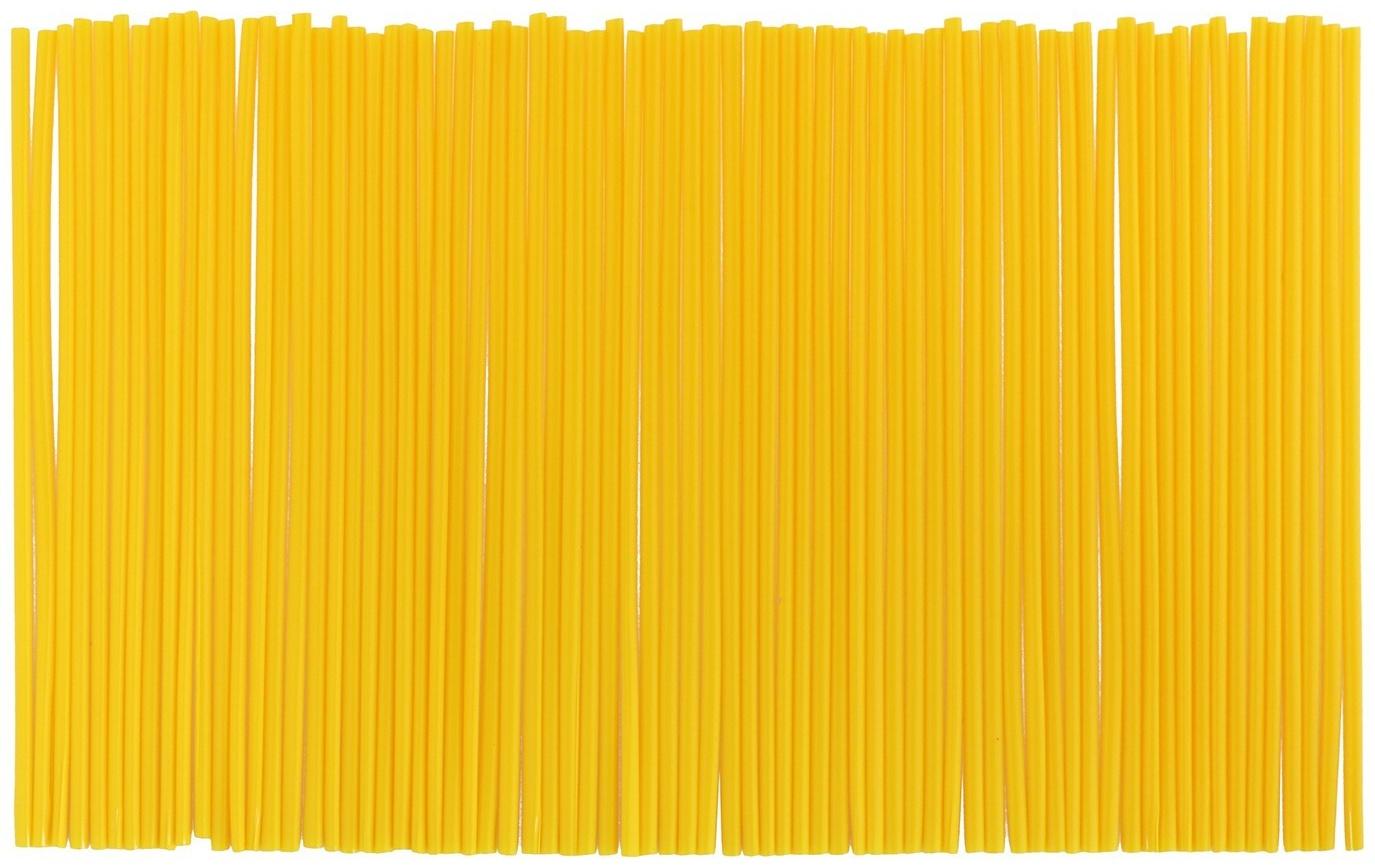 Декоративные накладки (трубки) на спицы мотоцикла, желтый, набор 72 шт