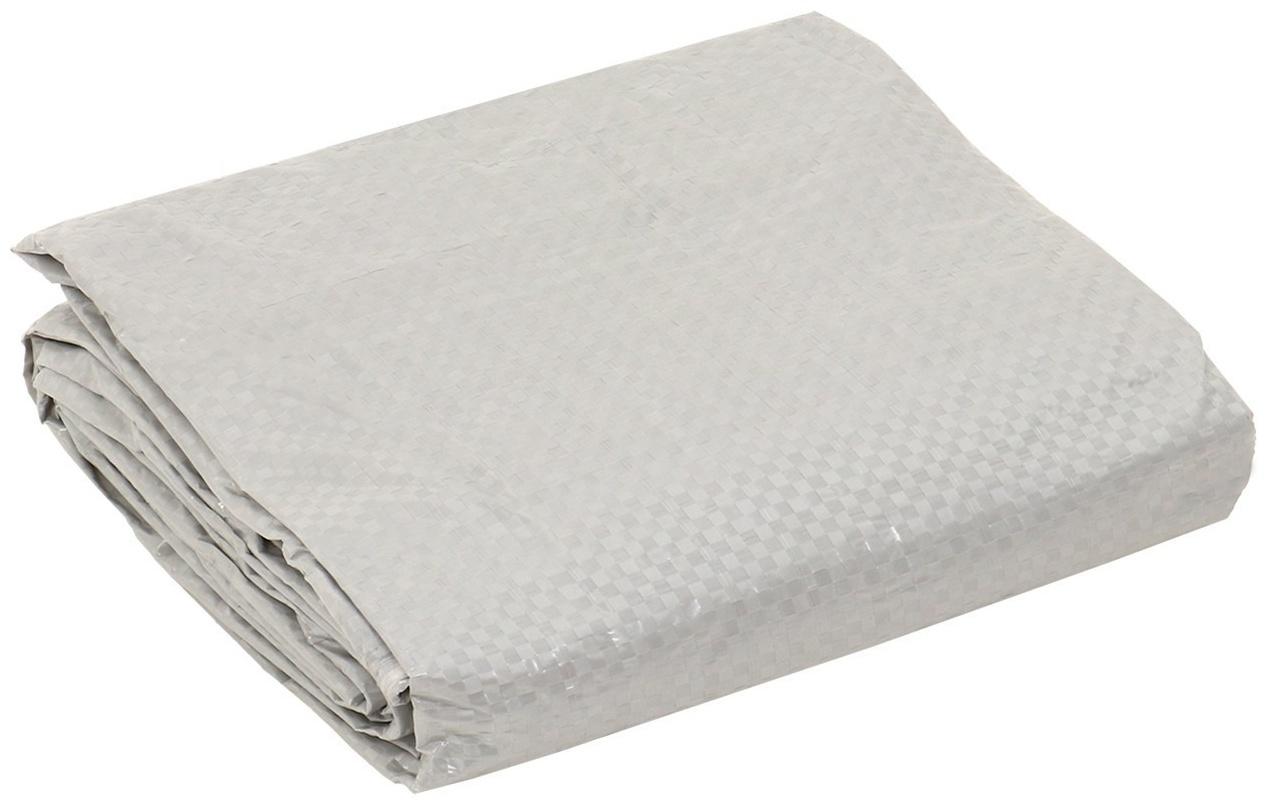 Тент защитный, 4 × 3 м, плотность 60 г/м², люверсы шаг 1 м, тарпаулин, серый