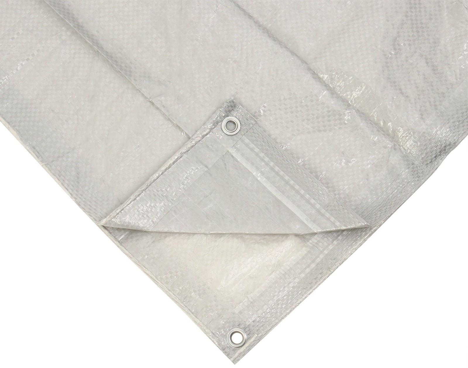 Тент защитный, 4 × 3 м, плотность 60 г/м², люверсы шаг 1 м, тарпаулин, серый