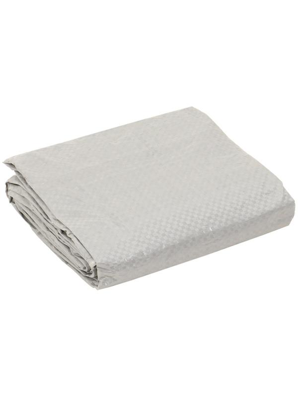 Тент защитный, 4 × 3 м, плотность 60 г/м², люверсы шаг 1 м, тарпаулин, серый