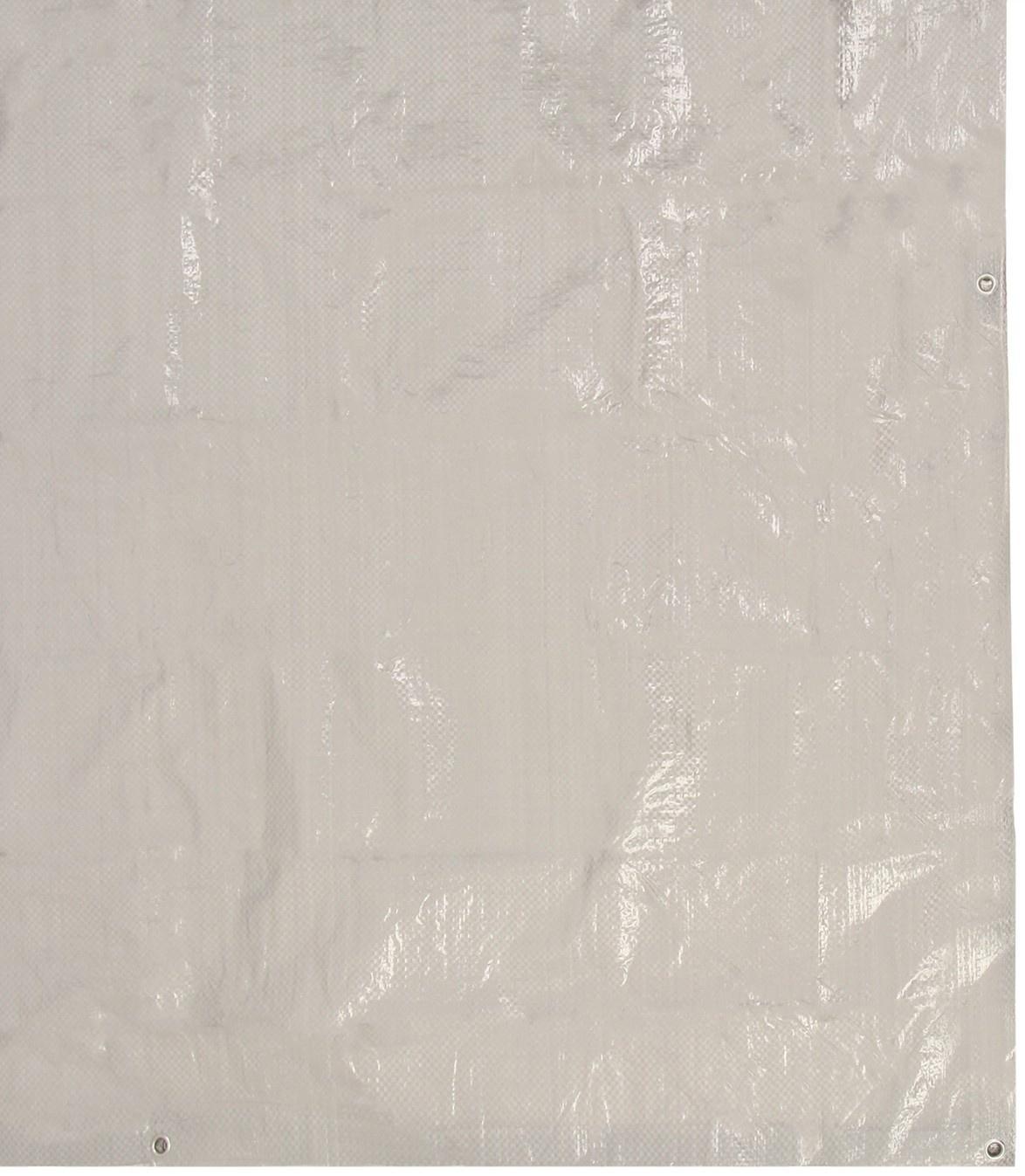 Тент защитный, 8 × 6 м, плотность 60 г/м², люверсы шаг 1 м, тарпаулин, серый