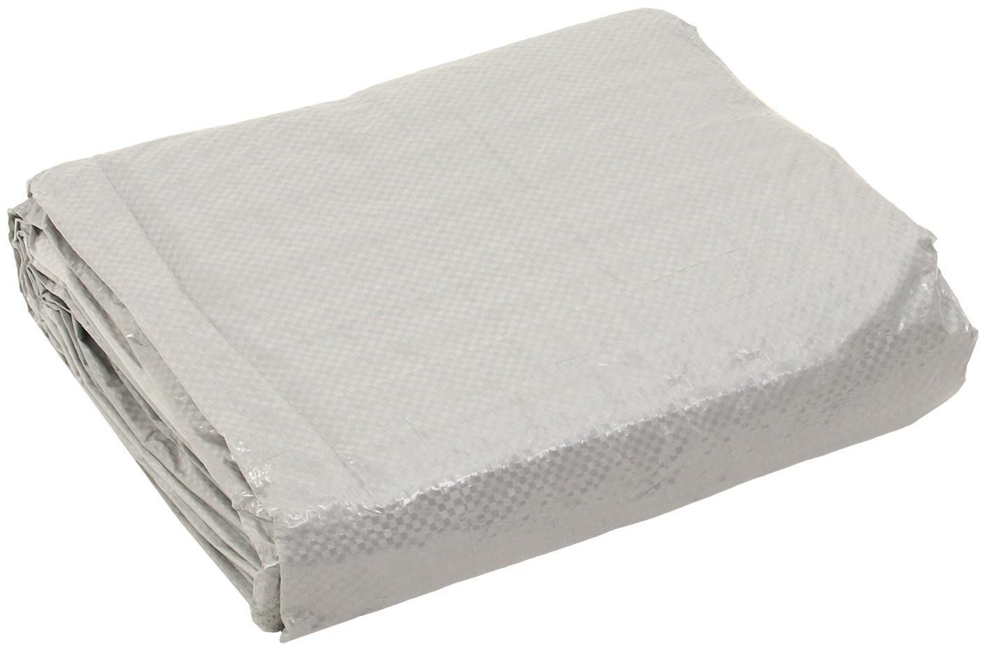 Тент защитный, 8 × 6 м, плотность 60 г/м², люверсы шаг 1 м, тарпаулин, серый