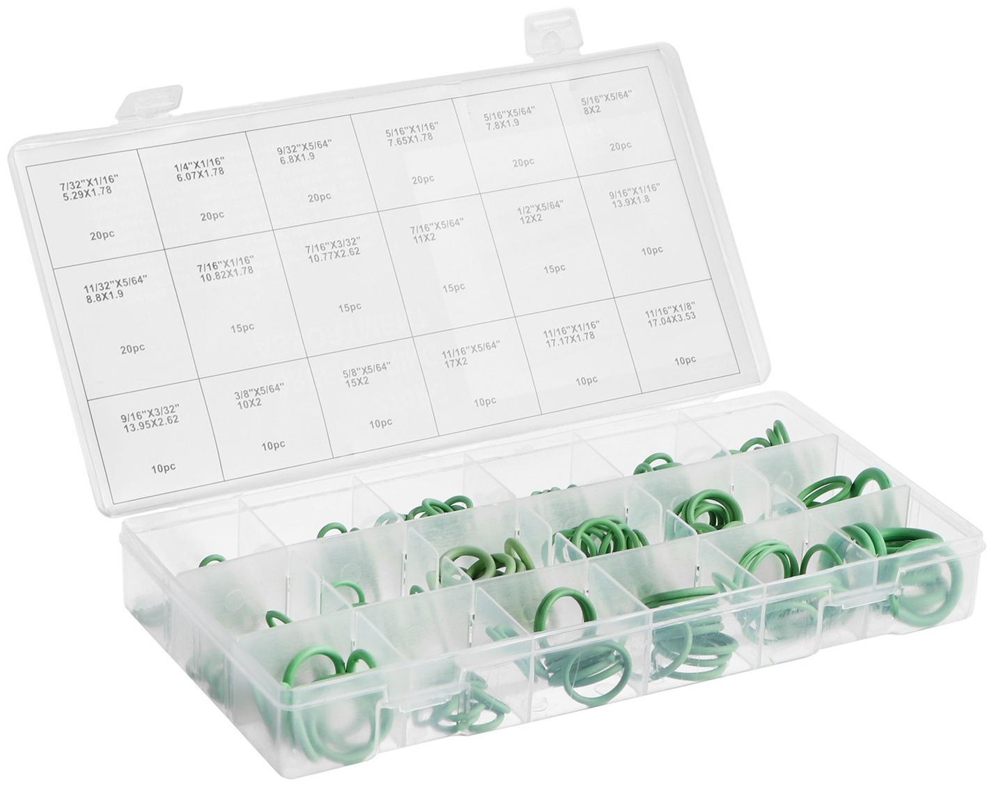 Набор уплотнительных колец TOPAUTO 5,29-17,17 мм, 270 шт, в кейсе