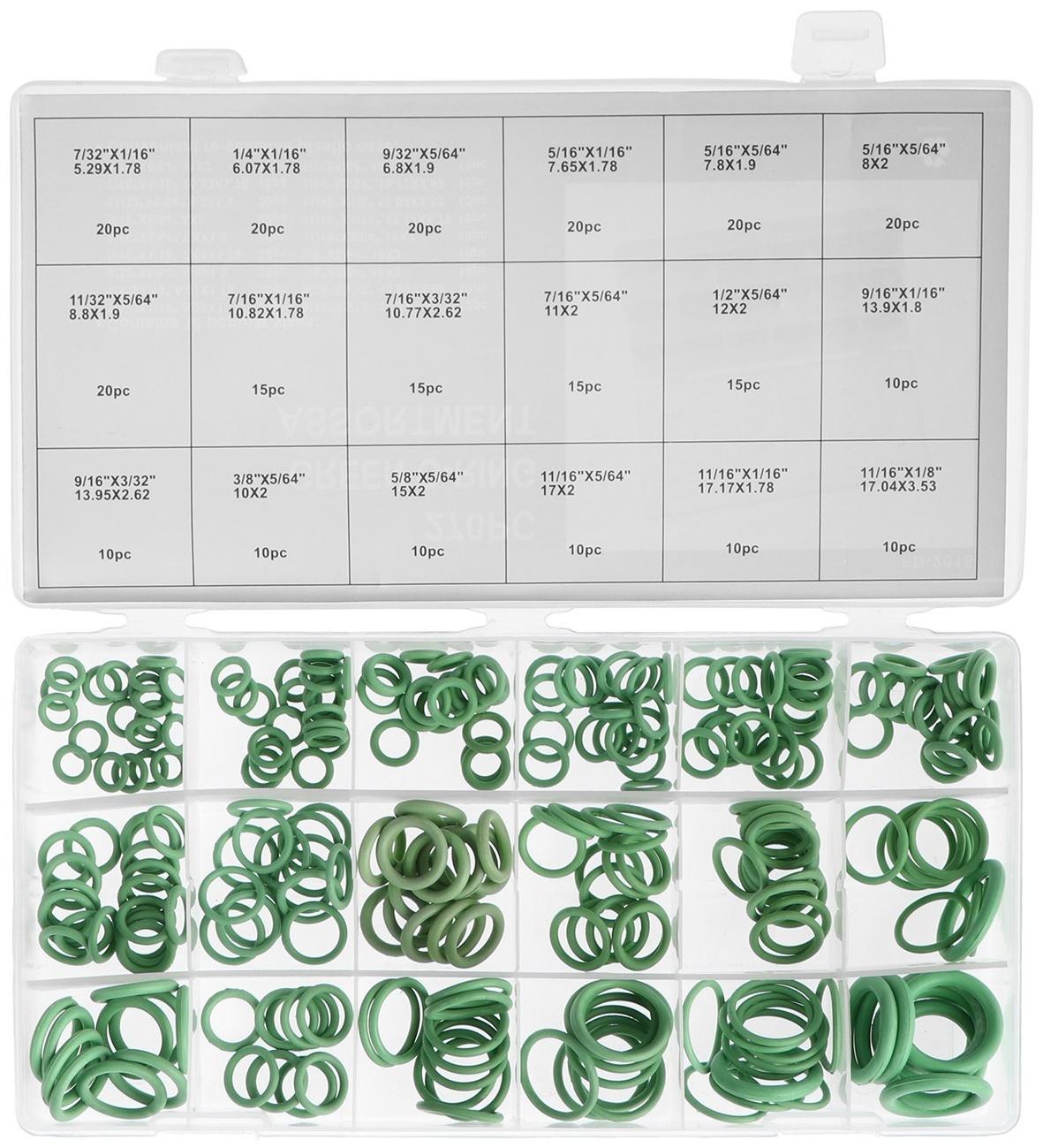 Набор уплотнительных колец TOPAUTO 5,29-17,17 мм, 270 шт, в кейсе