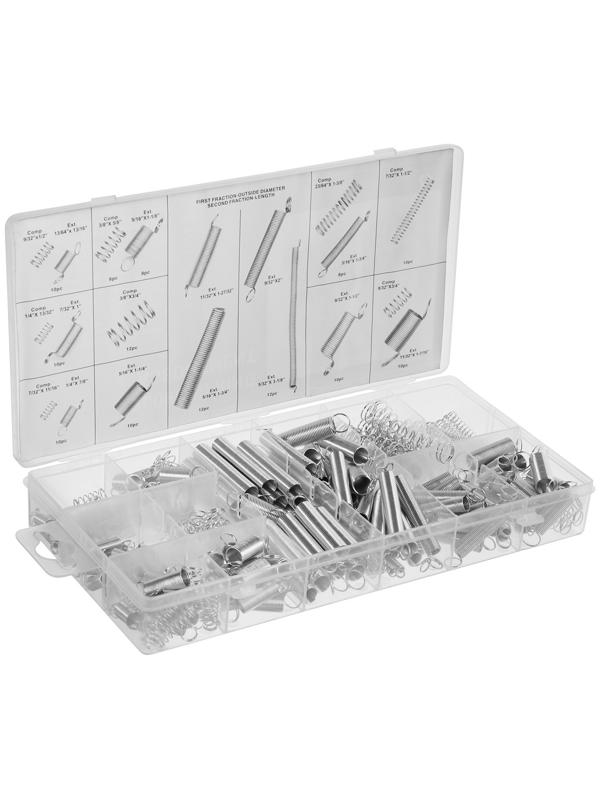 Набор крепежный TOPAUTO, пружины сжатые, растянутые, 200 шт