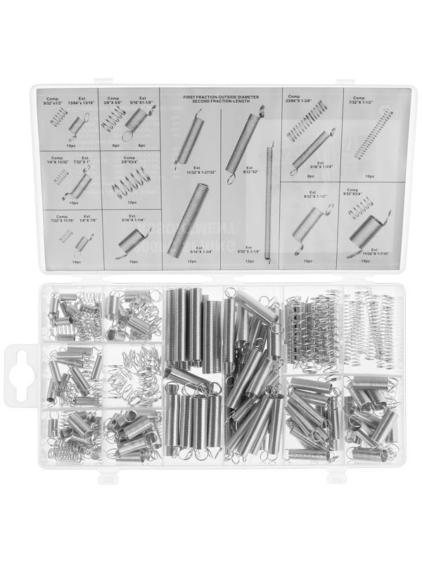 Набор крепежный TOPAUTO, пружины сжатые, растянутые, 200 шт