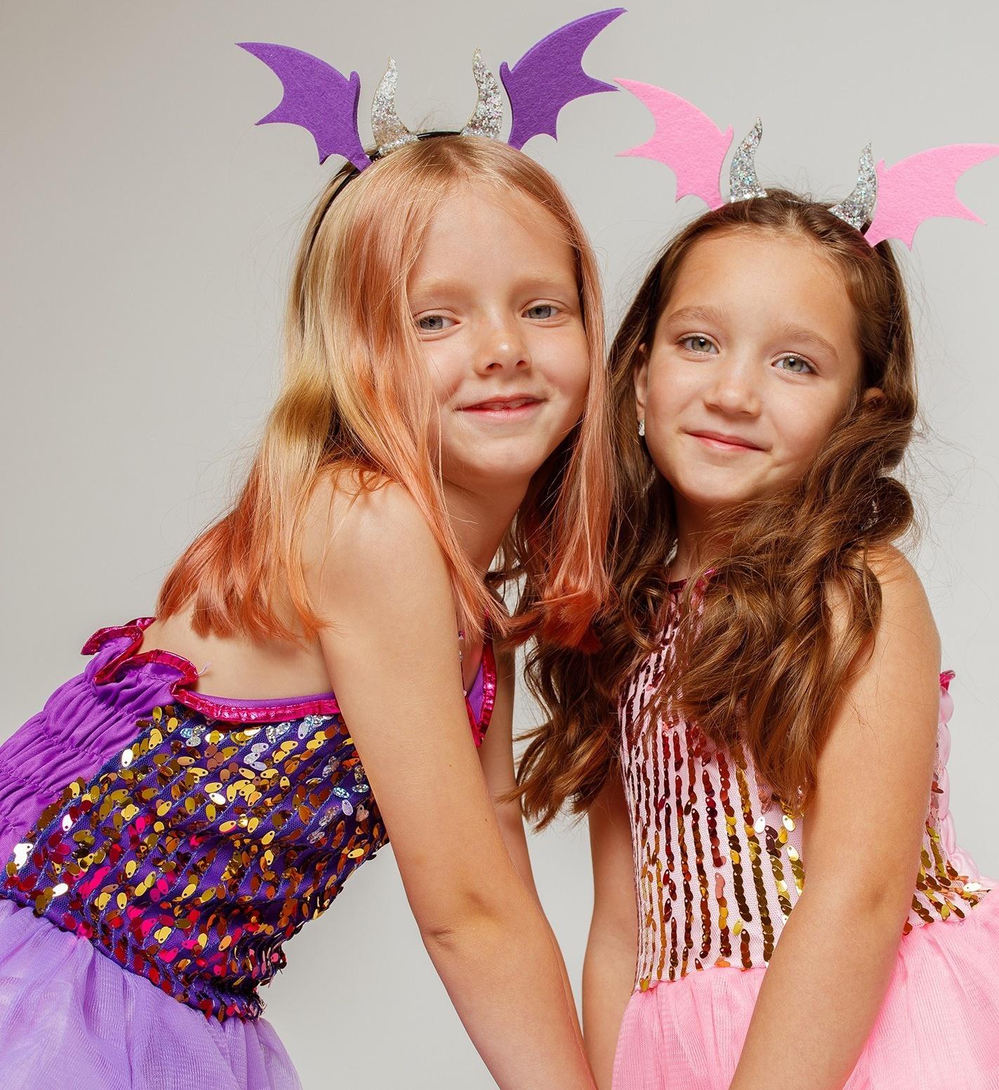 Карнавальный набор «Дракончик»: розовое платье, ободок