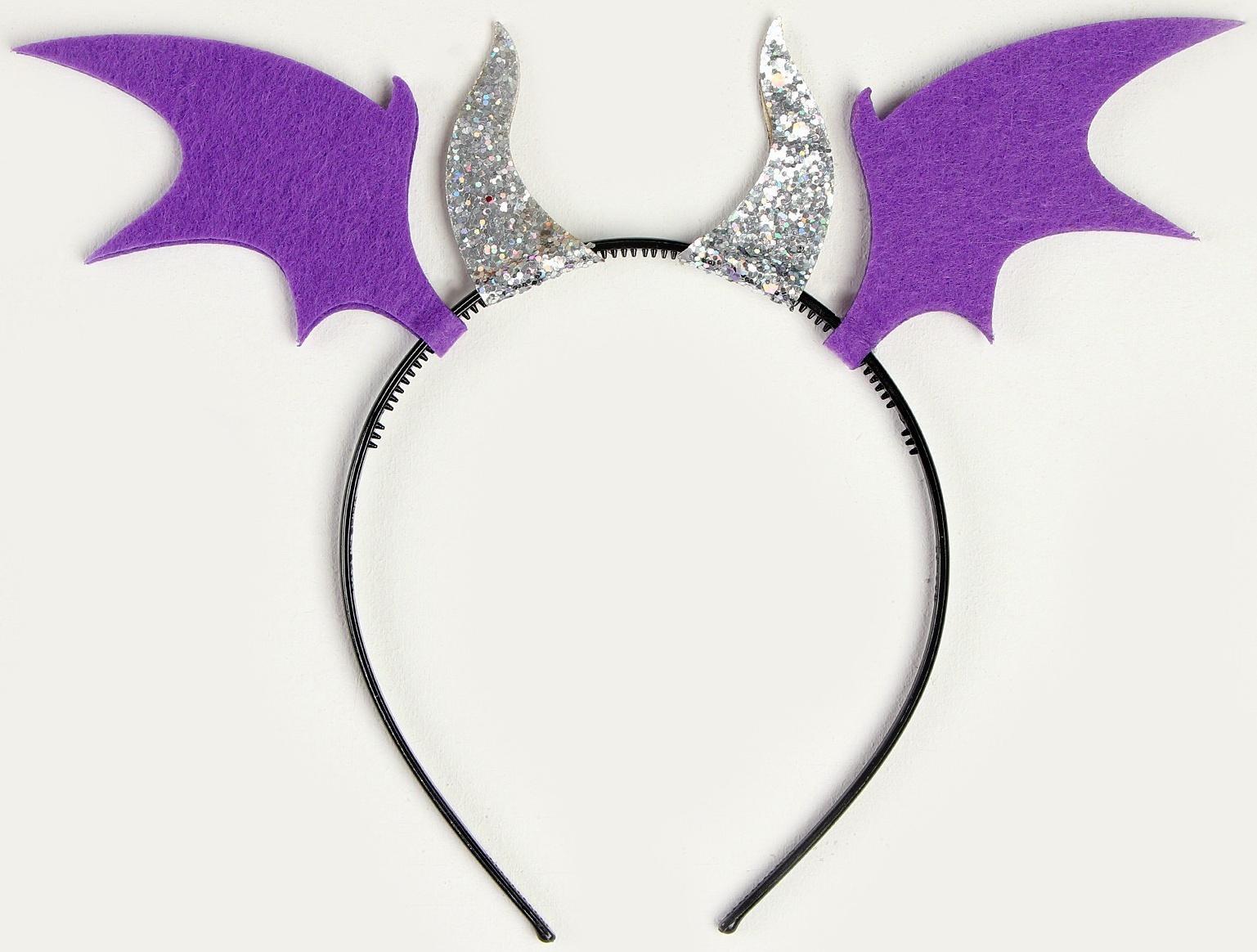 Карнавальный набор «Дракончик»: фиолетовое платье, ободок