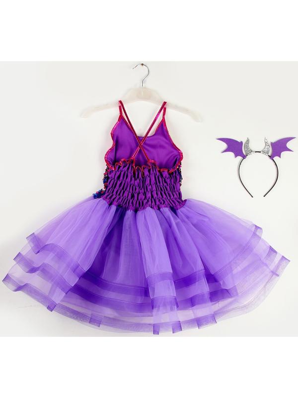 Карнавальный набор «Дракончик»: фиолетовое платье, ободок